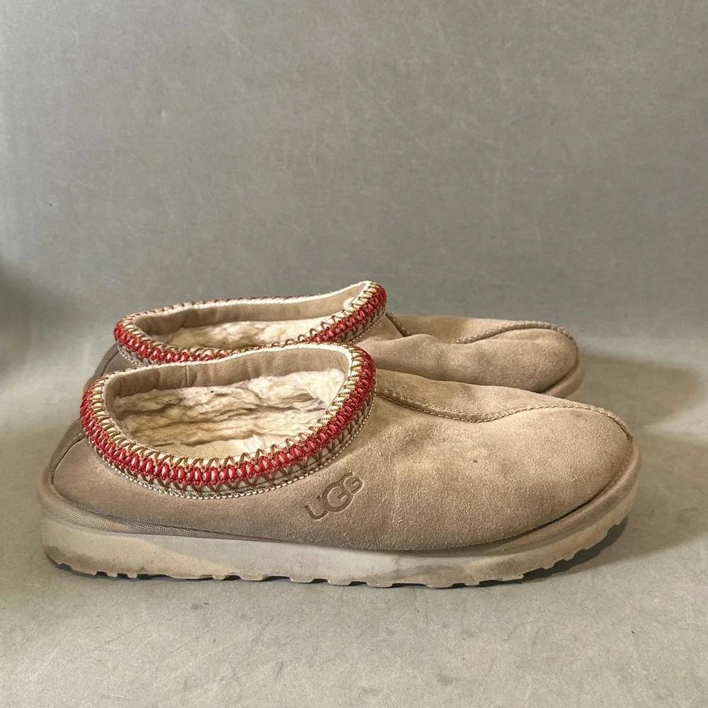 UGG‎ Tasman Suede Slippers Chestnut Tan Red Braid Slip On Shoes 5955 Mens 9